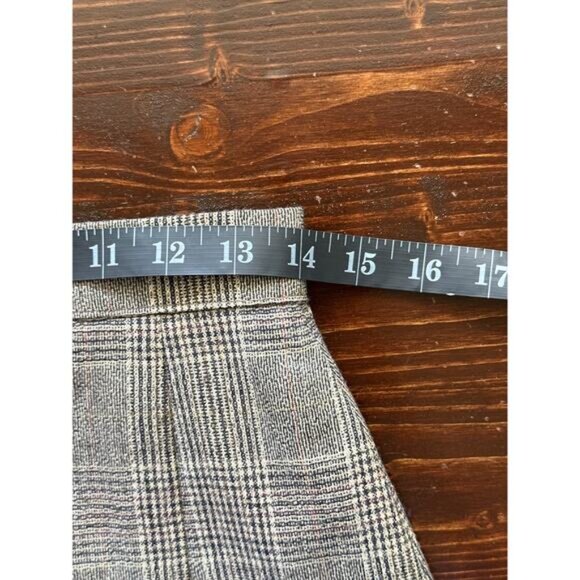 VTG Wool Plaid Pleated Midi Skirt M Preppy Fall Winter Corpcore Preppy RL Vibes - Picture 8 of 11